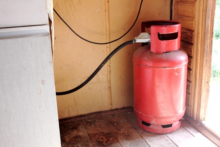 Gas cylinder. Fire Safety. 