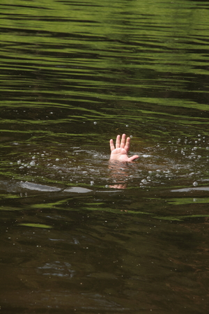 A drowning man  の写真素材