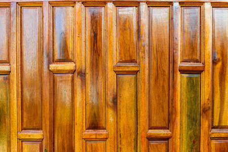 Wood pattern wall of thai styleの写真素材