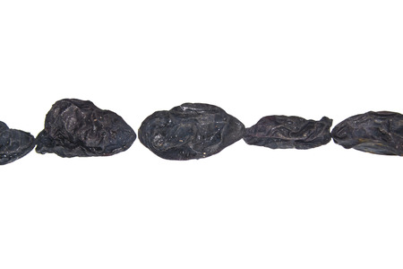 dried fruits isolated on white backgroundの写真素材