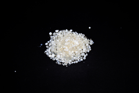 quartz sand isolated on white backgroundの写真素材