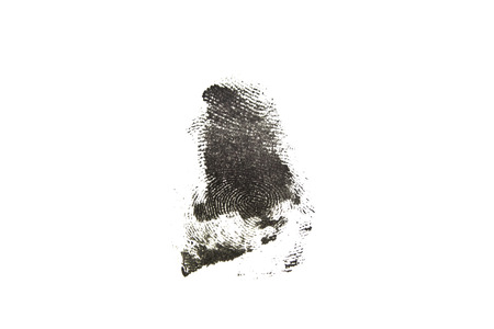 fingerprint isolated on white backgroundの写真素材