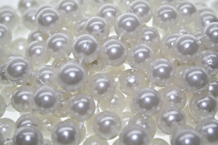 pearls isolated on white backgroundの写真素材