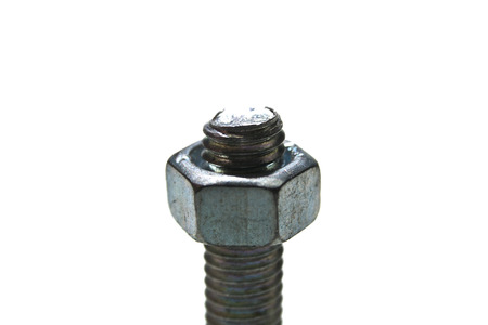 wood screw isolated on white backgroundの写真素材