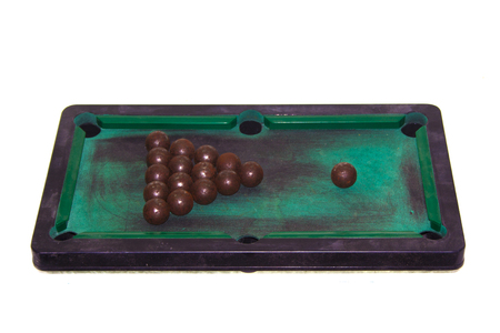 billiards isolated on white background