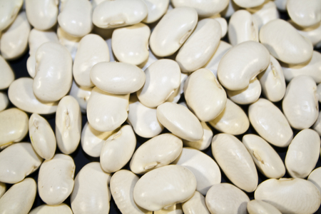 beans isolated on a black background
