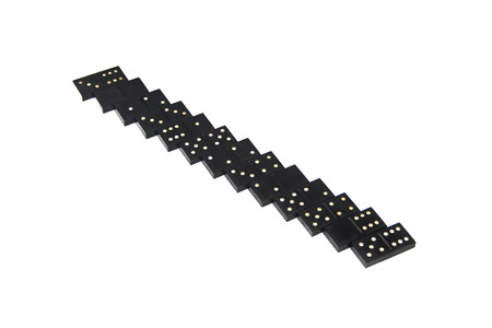 domino isolated on white backgroundの写真素材