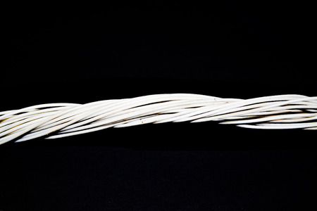 wires on a black backgroundの写真素材