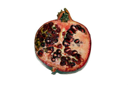fruit garnet isolated on white backgroundの写真素材