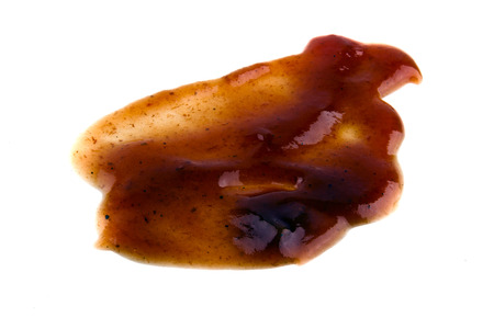 ketchup isolated on white backgroundの写真素材