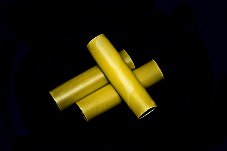 macaroni isolated on black backgroundの写真素材