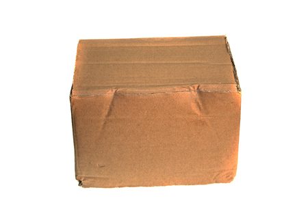 paper box isolated on white backgroundの写真素材