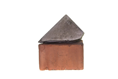 brick isolated on white backgroundの写真素材