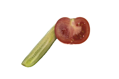 cucumber isolated on white backgroundの写真素材