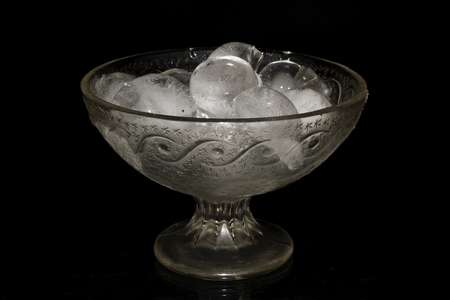 ice cubes isolated on black backgroundの写真素材