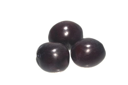 plum isolated on white backgroundの写真素材