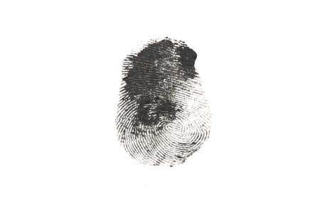 fingerprint isolated on white backgroundの写真素材