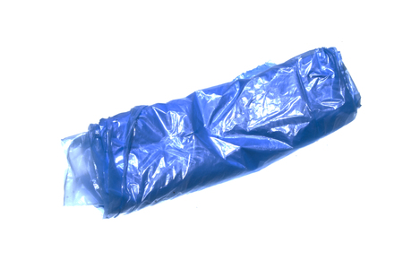 garbage bag isolated on white backgroundの写真素材