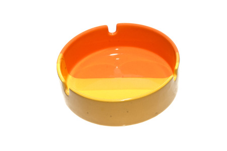 ashtray isolated on white backgroundの写真素材