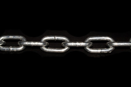 chain isolated on black backgroundの写真素材