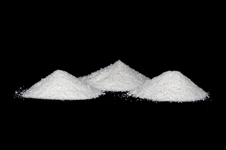 snow isolated on black backgroundの写真素材