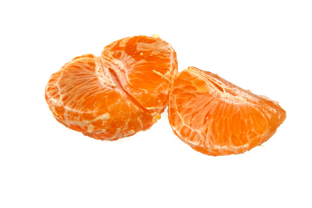 mandarin isolated on white backgroundの写真素材