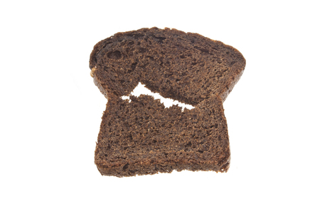 bread isolated on white backgroundの写真素材