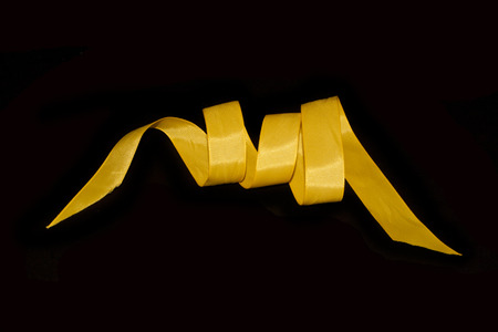 ribbon isolated on black backgroundの写真素材