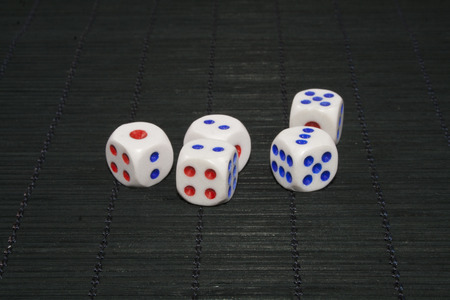 dice isolated on black background