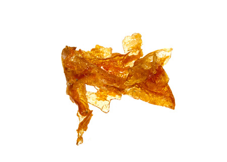 dried varnish isolated on white backgroundの写真素材