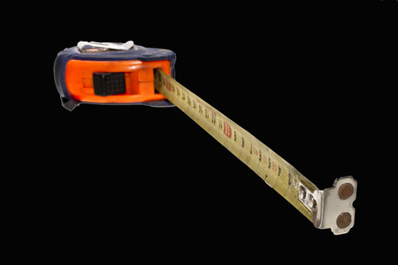 measuring ruler isolated on white backgroundの写真素材