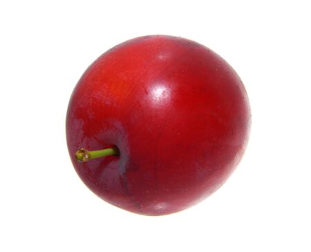 plum isolated on white backgroundの写真素材