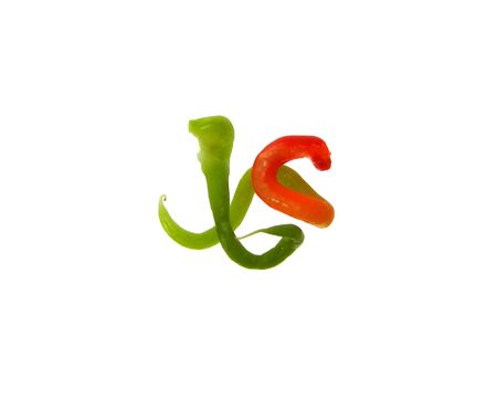 bell pepper isolated on white backgroundの写真素材