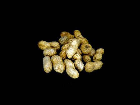 walnut isolated on black background