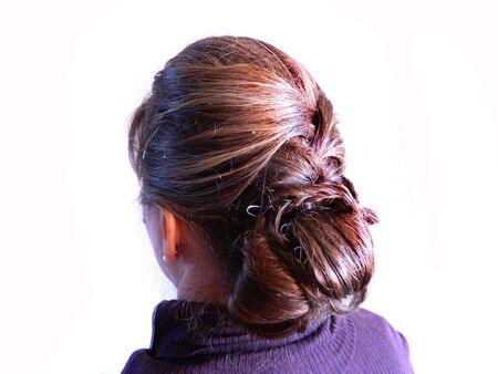 female hairstyle isolated on white background