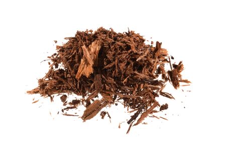 sawdust isolated on white backgroundの写真素材