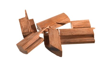 oak bar isolated on white backgroundの写真素材