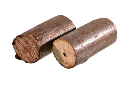 firewood isolated on white backgroundの写真素材