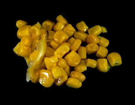                                corn isolated on black background