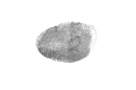 fingerprint isolated on white backgroundの写真素材