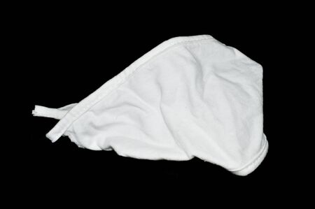 medical mask isolated on black backgroundの写真素材