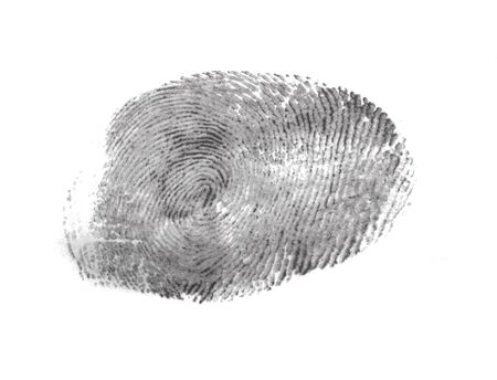 fingerprint isolated on white backgroundの写真素材