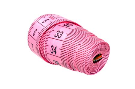 measuring ruler isolated on white backgroundの写真素材