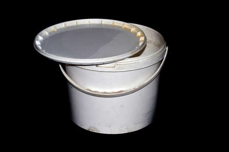 garden bucket isolated on black background