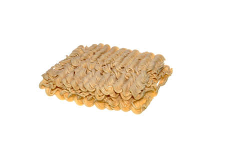 noodles isolated on white backgroundの写真素材