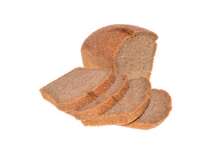 wheat bread isolated on white background