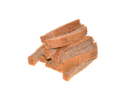 wheat bread isolated on white backgroundの写真素材