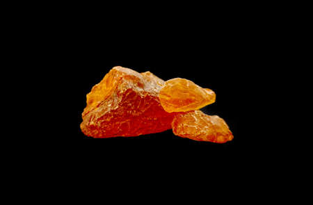 rosin isolated on black background