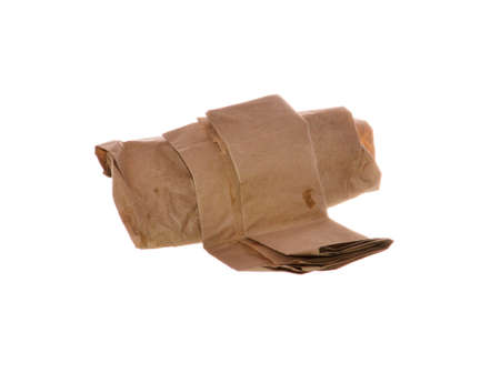 crumpled paper isolated on white background