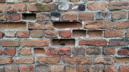 red brick shot - close-upの写真素材